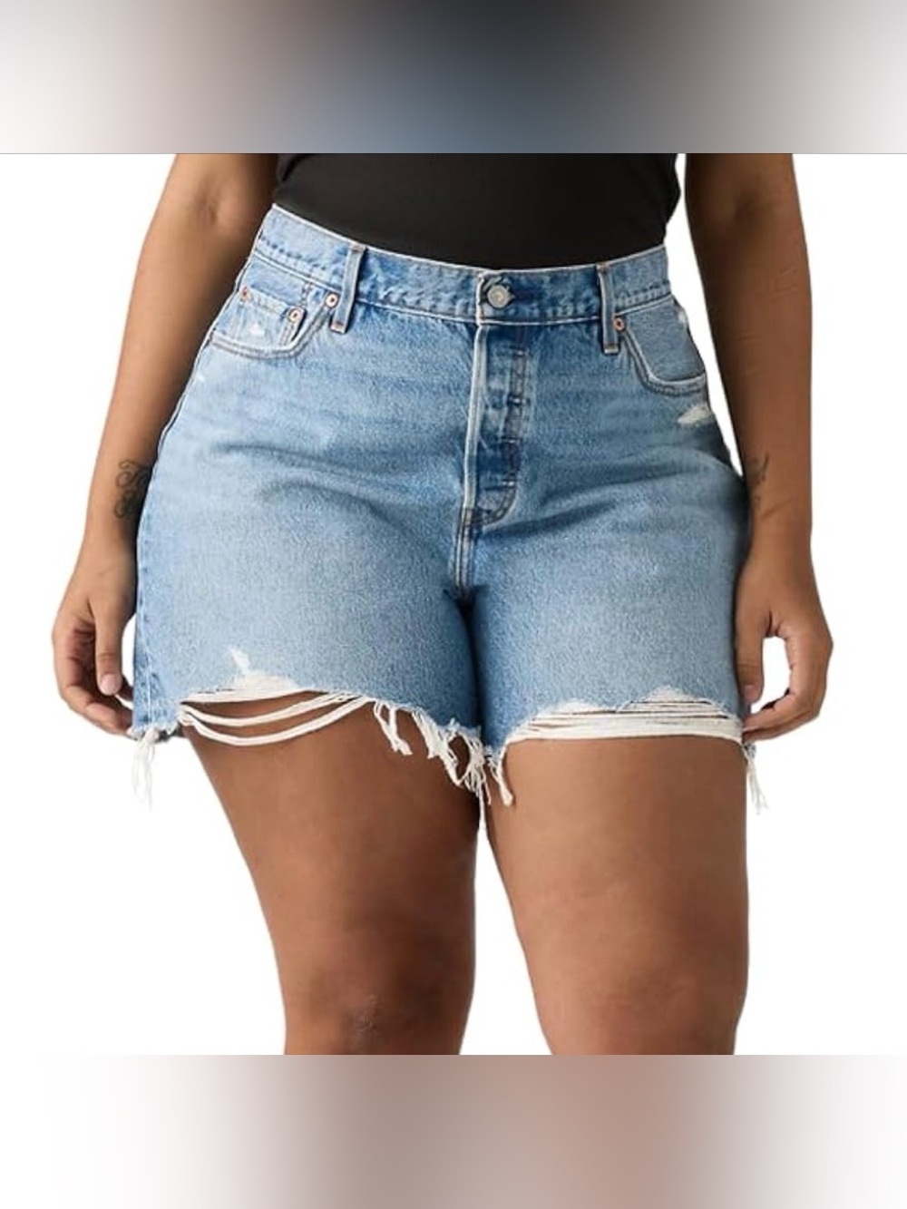 Levi's High Rise Denim Shorts - Picture 2 of 3